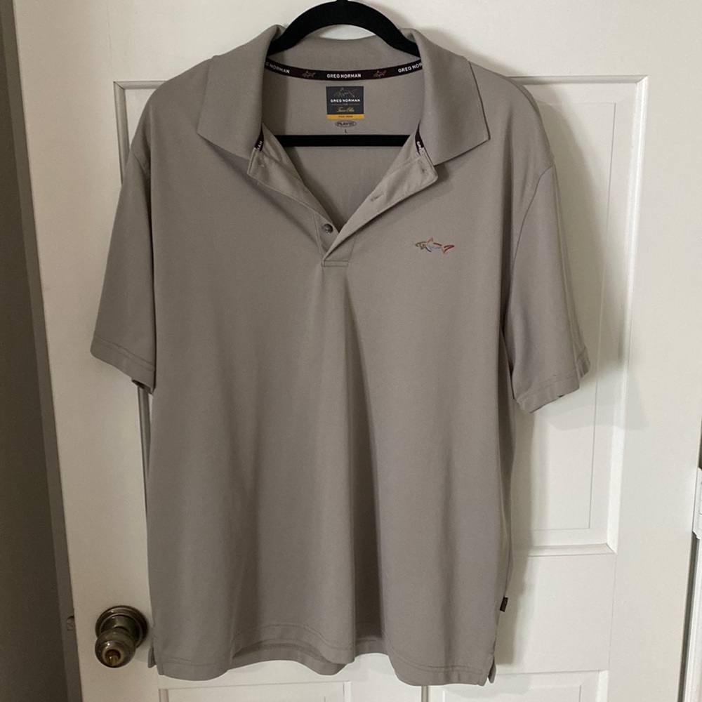 Large Gray Greg Norman Golf Polo